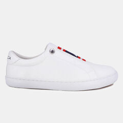 EMBROIDERED LOGO PATCH SNEAKER,Antique White Wash,large