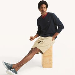 Navtech V-Neck Deck Sweater,Navy,large