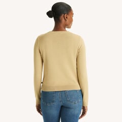 Plaid Crewneck Sweater,Aspen Gold,large