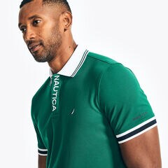 SUSTAINABLY CRAFTED NAVTECH CLASSIC FIT POLO,Nile,large