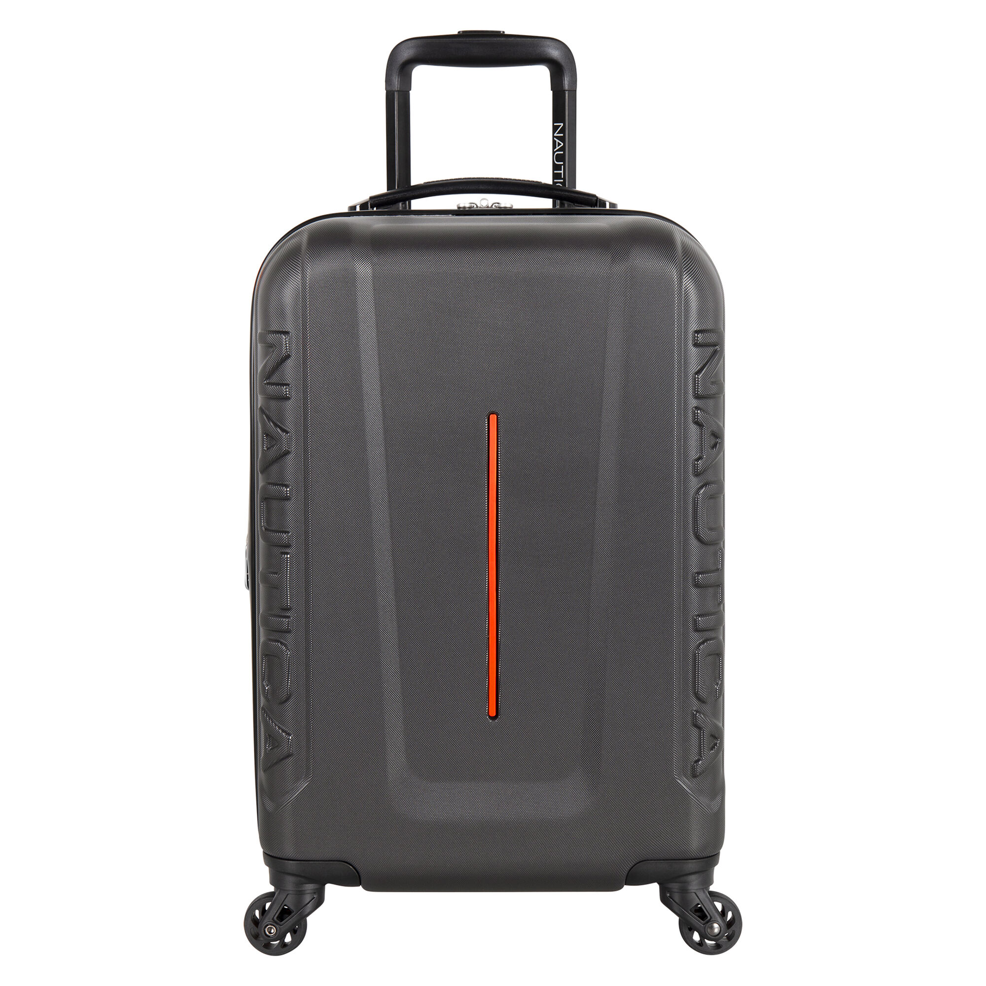 Vernon Bay 20" Hardside Spinner Luggage in Grey/Orange,Grey Heather,large