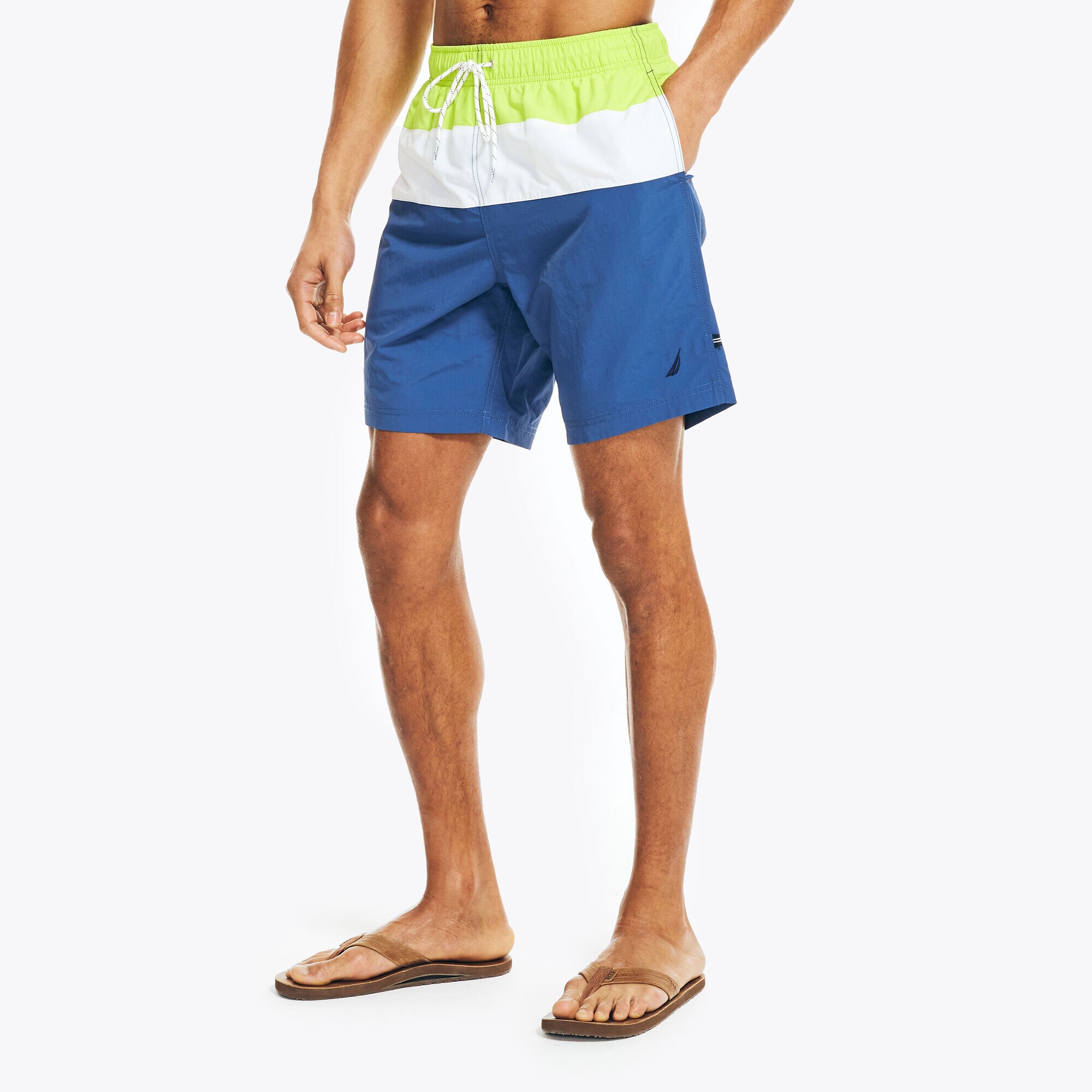 8" TRI-BLOCK QUICK-DRY SWIM,Pure Adriatic Sea Wash,large
