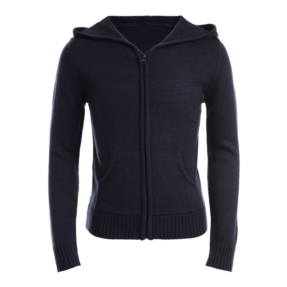 GIRLS' SWEATER HOODIE (7-16),Crystal Bay Blue,large