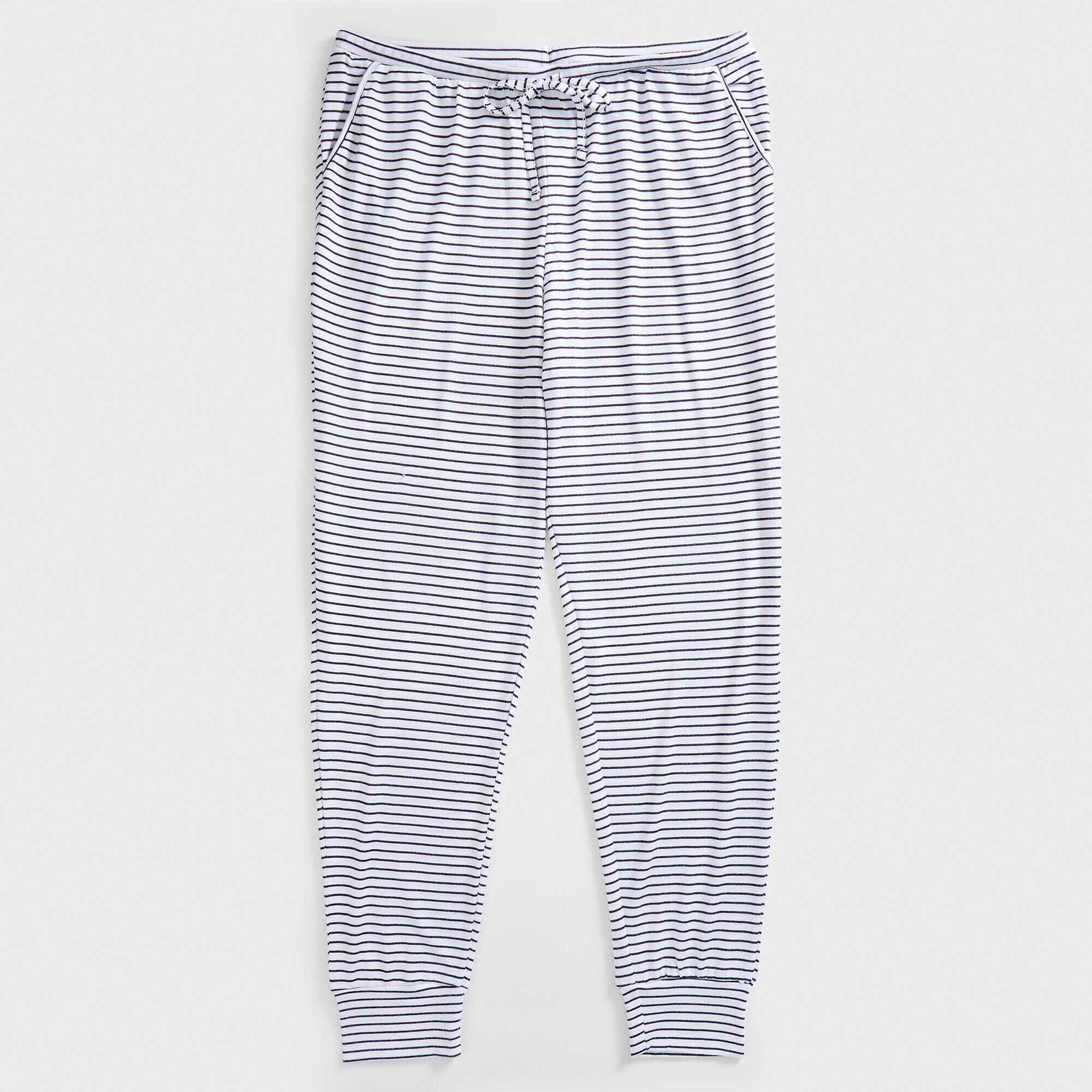 STRIPE KNIT PAJAMA PANT,Dark Oatmeal Heather,large