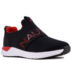 BOYS' LOGO SLIP-ON SNEAKER,Black,large