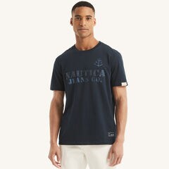 Nautica Jeans Co. Crewneck T-Shirt,Stellar Blue Heather,large