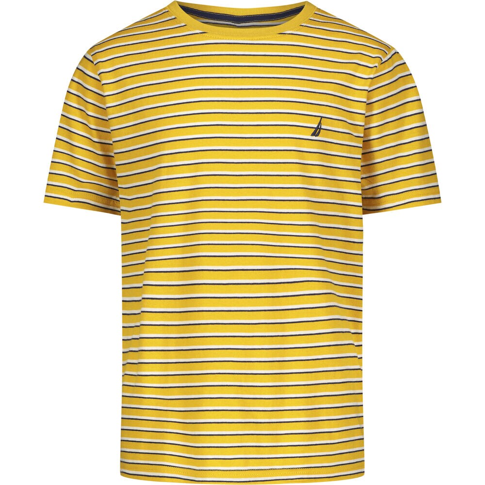 BOYS' STRIPED T-SHIRT (8-20),Empire Gold,large