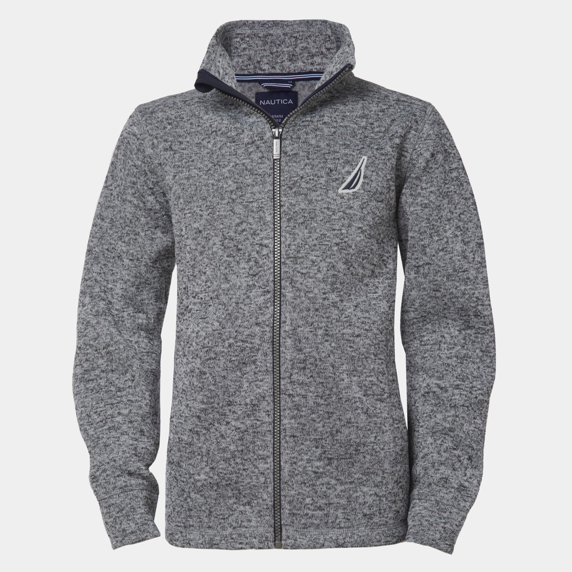 LITTLE BOYS' BRAND ICON FULL-ZIP FLEECE (4-7),Gunmetal Grey,large