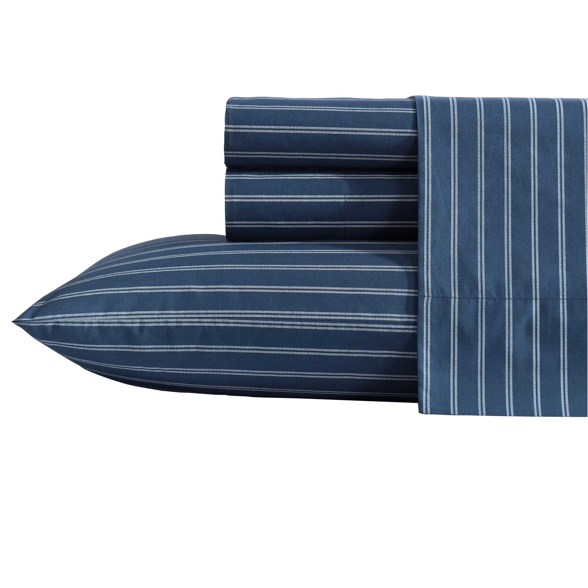 Richmond Stripe Blue Twin Sheet Set,Blue Mirage,large