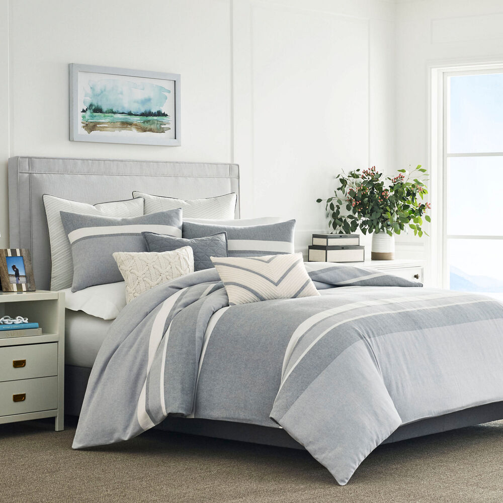 Clearview Gray Twin Duvet & Sham Set,Seal Grey,large