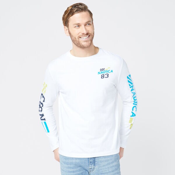 Ns 83 Logo Graphic Long Sleeve T Shirt Nautica