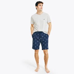 ANCHOR PRINT SLEEP SHORT,Peacoat,large