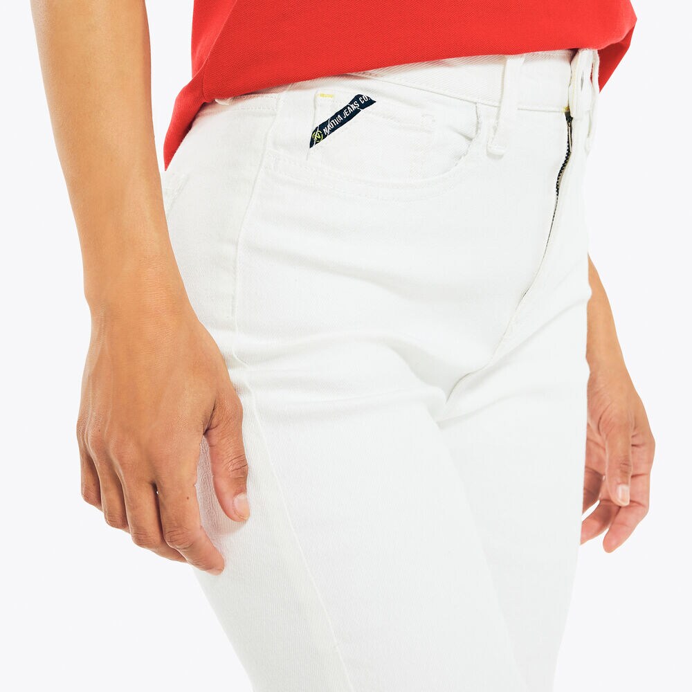 NAUTICA JEANS CO. HIGH-RISE WIDE LEG CROP DENIM,Sail White,large