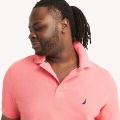 Big & Tall Classic Fit Deck Polo,Teaberry,large