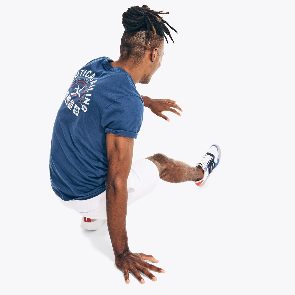 SUSTAINABLY CRAFTED OCEAN CHALLENGE GRAPHIC T-SHIRT,Blue Depths,large