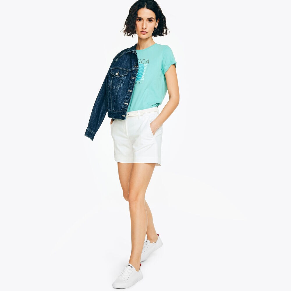 6" STRETCH-TWILL SHORT,Bright White,large
