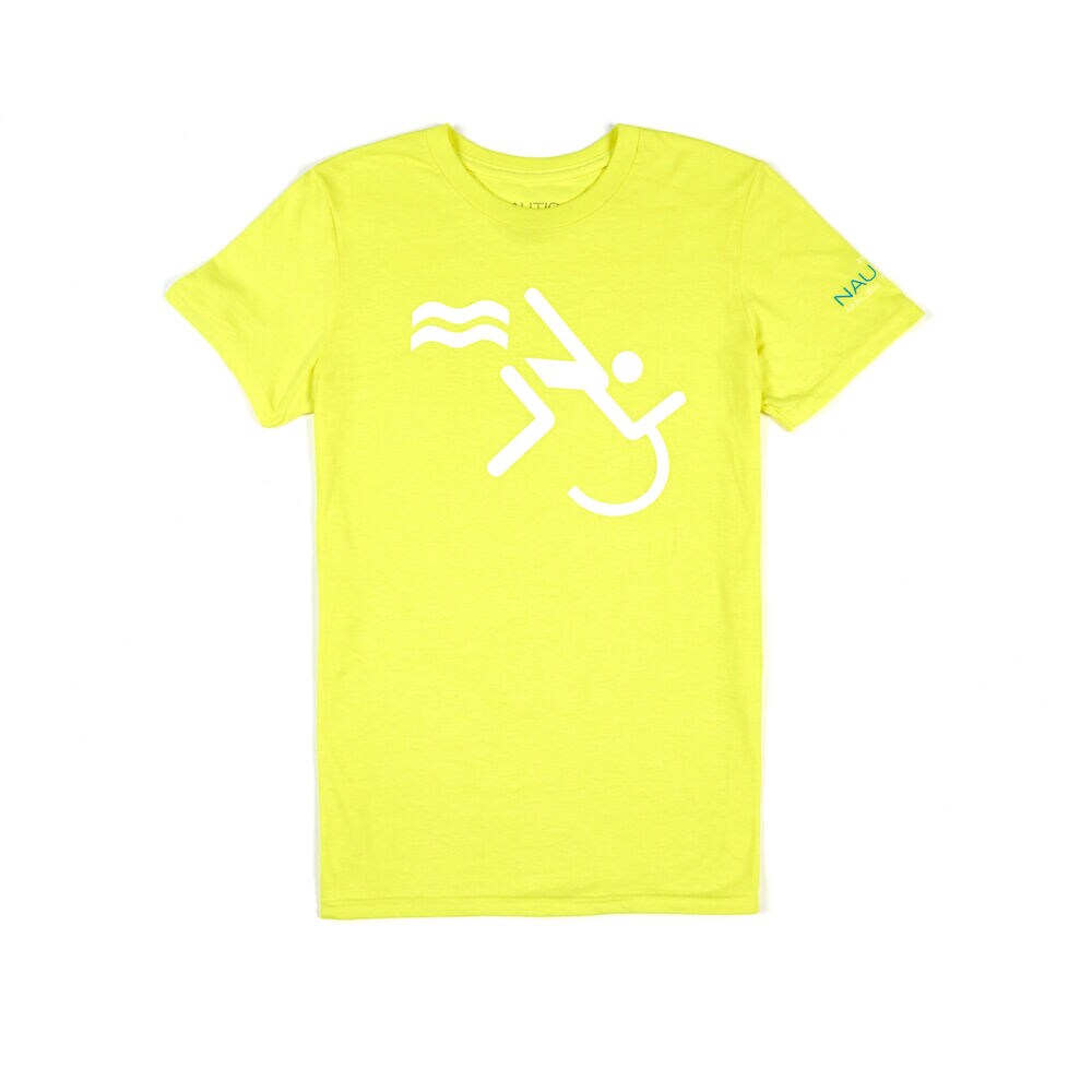 Nautica Malibu Triathlon Run Swim Bike Tee,Empire Gold,large
