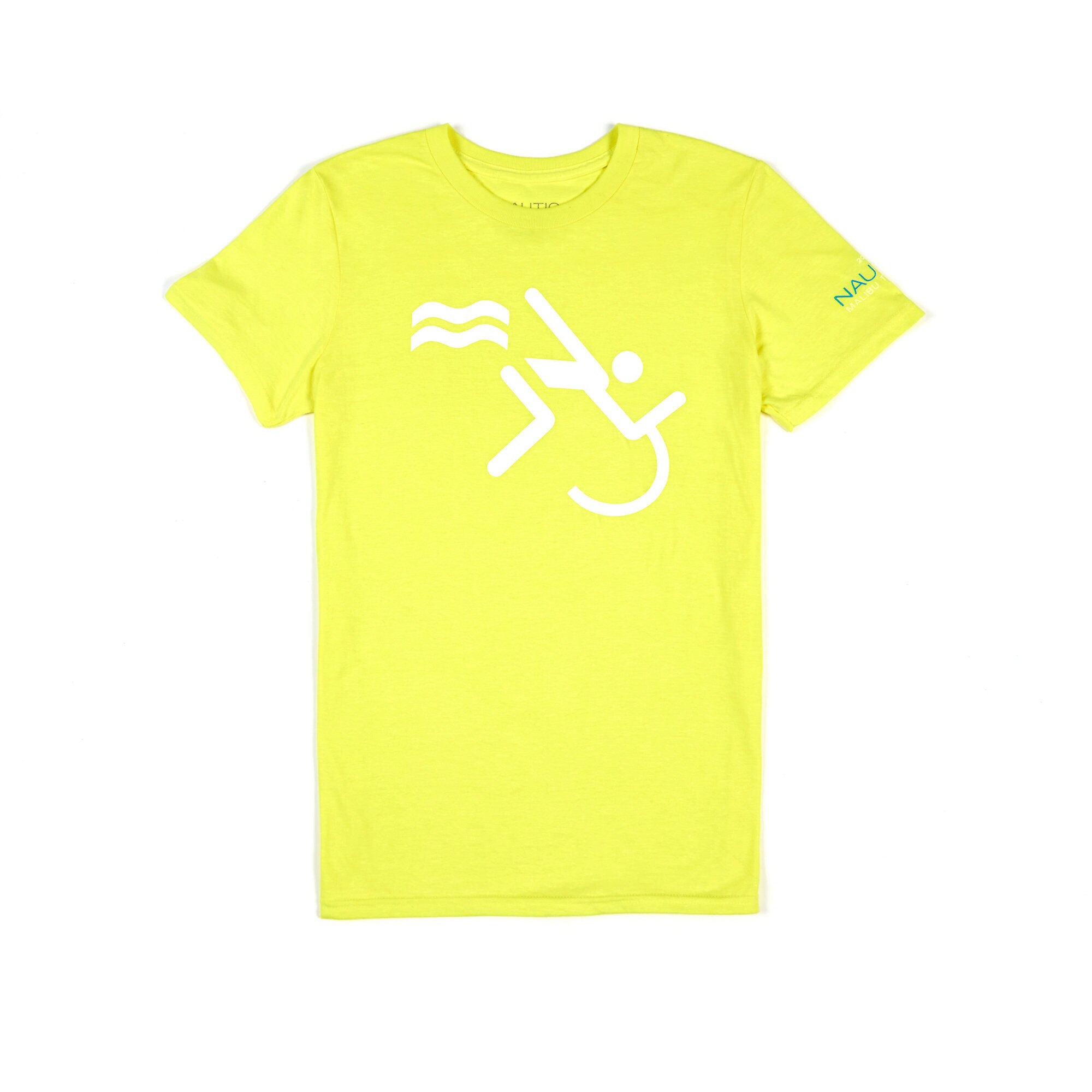 Nautica Malibu Triathlon Run Swim Bike Tee,Empire Gold,large