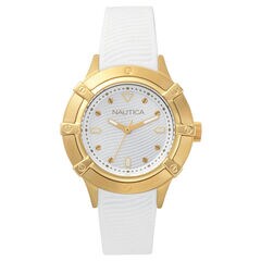 Capri White Silicone Watch,Bright White,large