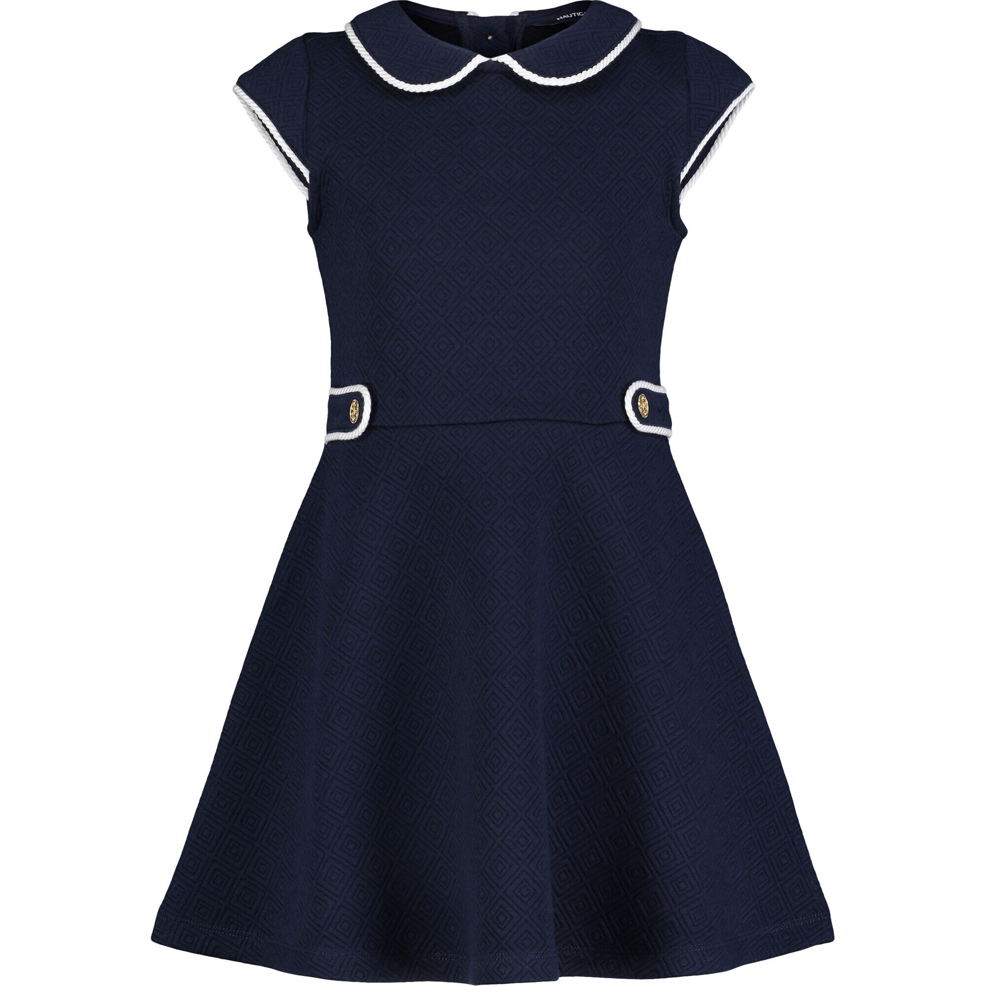 Toddler Girls' Knit Skater Dress (2T-4T),Navy,large