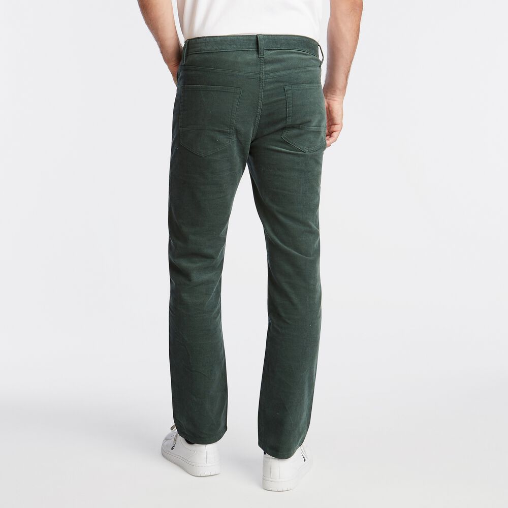 STRAIGHT FIT CORDUROY PANT WITH STRETCH,Pine,large