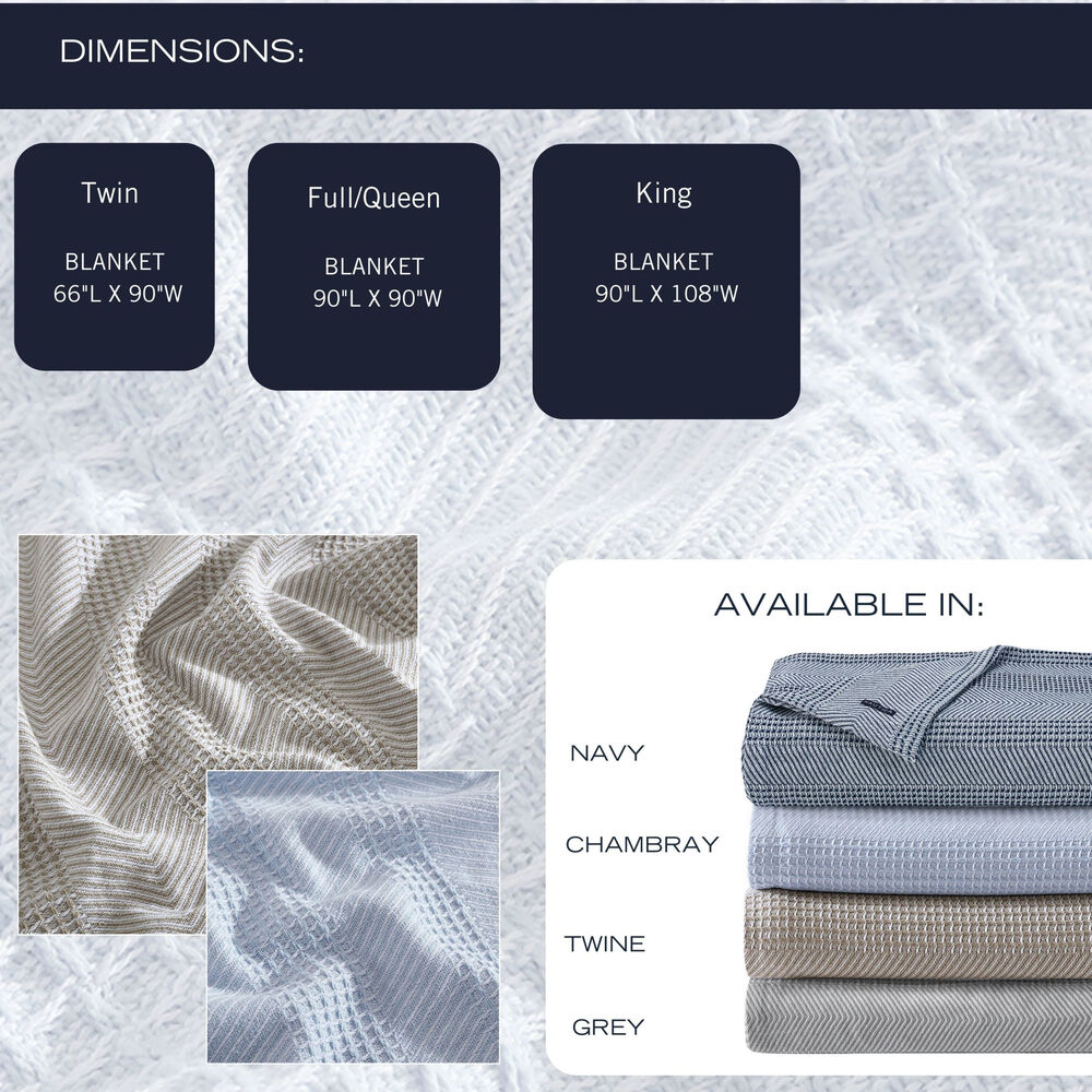 Chevron Blue King Blanket,Sea Mist,large
