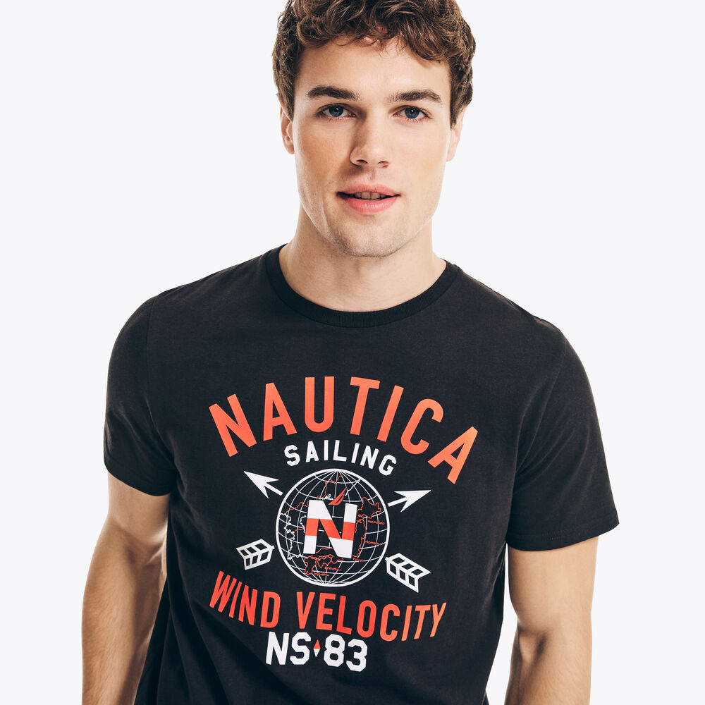 ARROW MAP LOGO GRAPHIC T-SHIRT,True Black,large