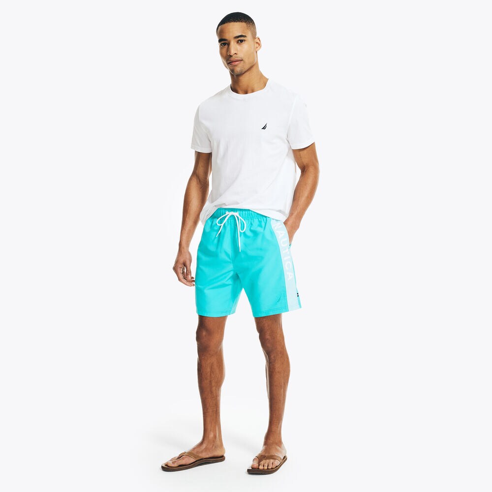 8" LOGO SWIM,Light Olive,large