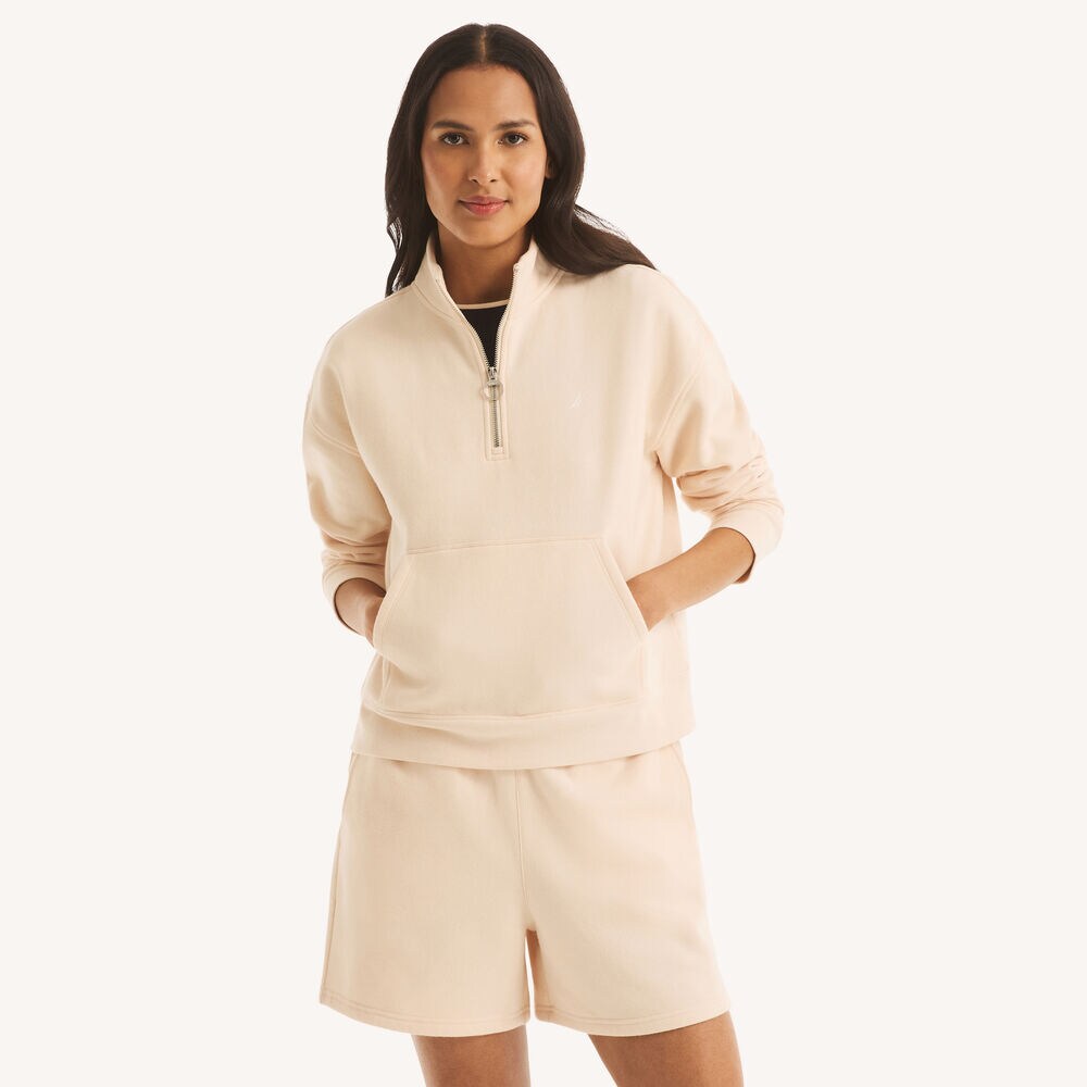 Fleece Quarter-Zip,Abalone Heather,large