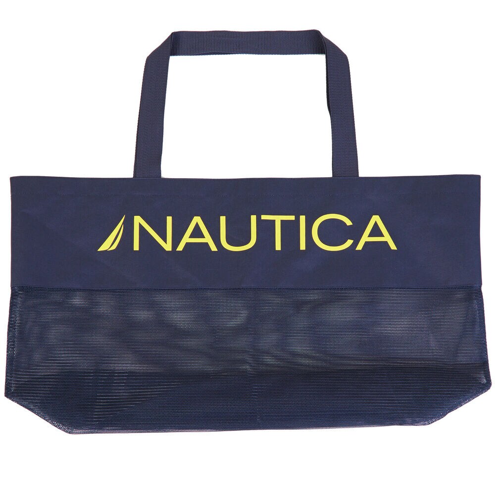 Mesh Shopper Bag,Navy,large