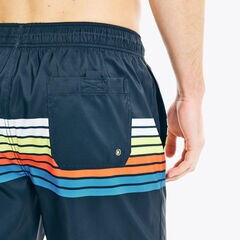 SUSTAINABLY CRAFTED 8" STRIPED SWIM,Navy,large