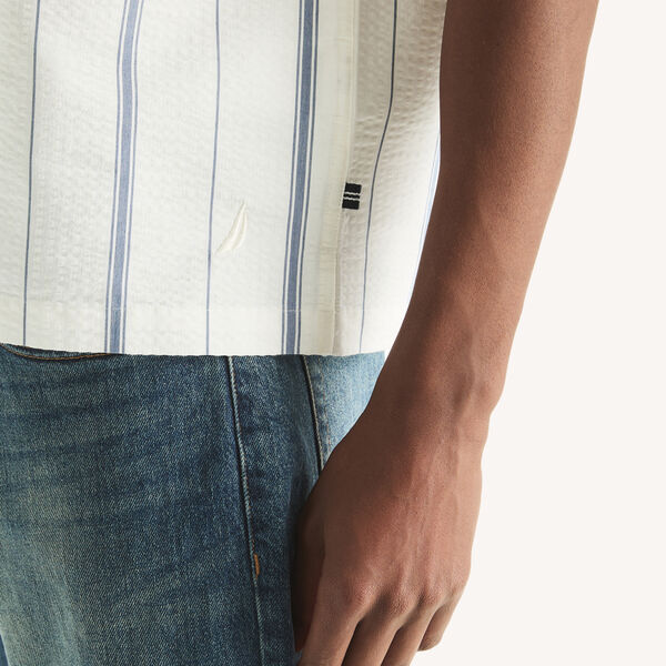 Striped Dobby Short-Sleeve Shirt