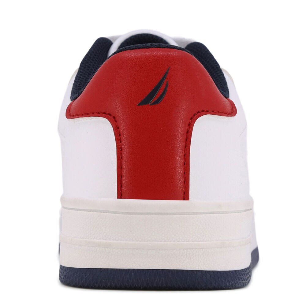 Boys' Logo Lace-Up Sneaker,Egret,large