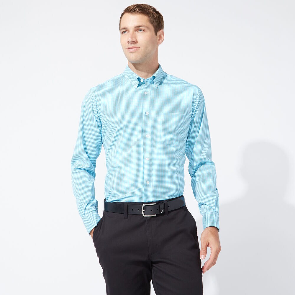 CLASSIC FIT PERFORMANCE TECH SHIRT,Anchor Blue Heather,large