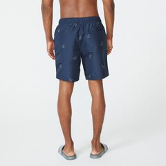 8" ICON PRINT SWIM,Navy,large