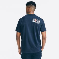 GRAPHIC POCKET T-SHIRT,Navy,large