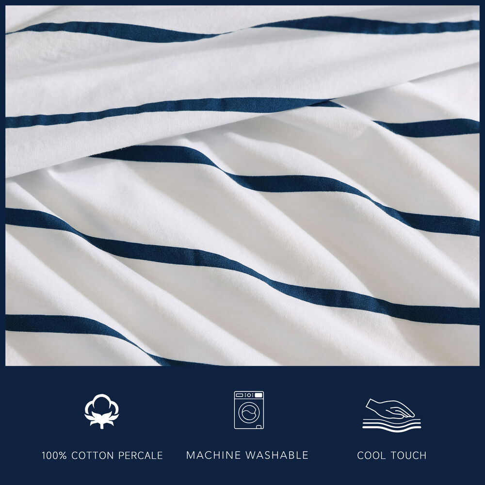 Brenton Stripe Navy Twin XL Sheet Set,Bali Bliss,large