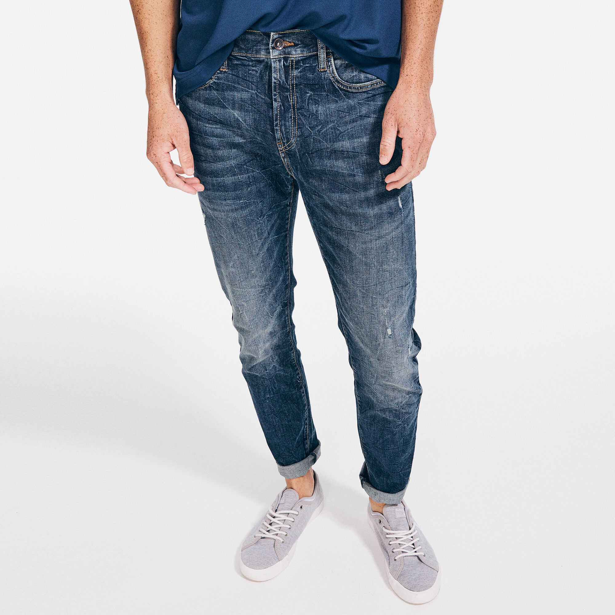 NAUTICA JEANS CO. SLIM FIT DENIM,Deep Blue Violet,large