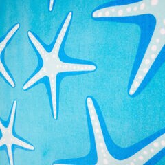 STARFISH PRINT BEACH TOWEL,Azure Blue,large