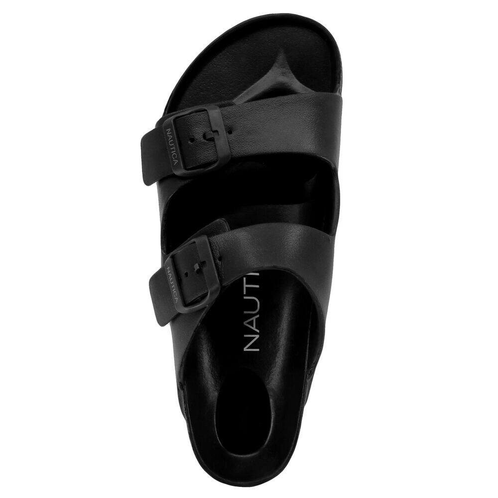 BUCKLE SLIDE SANDAL,Black,large