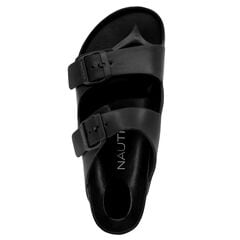 BUCKLE SLIDE SANDAL,Black,large