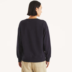 Rope Crewneck Sweater,Navy,large