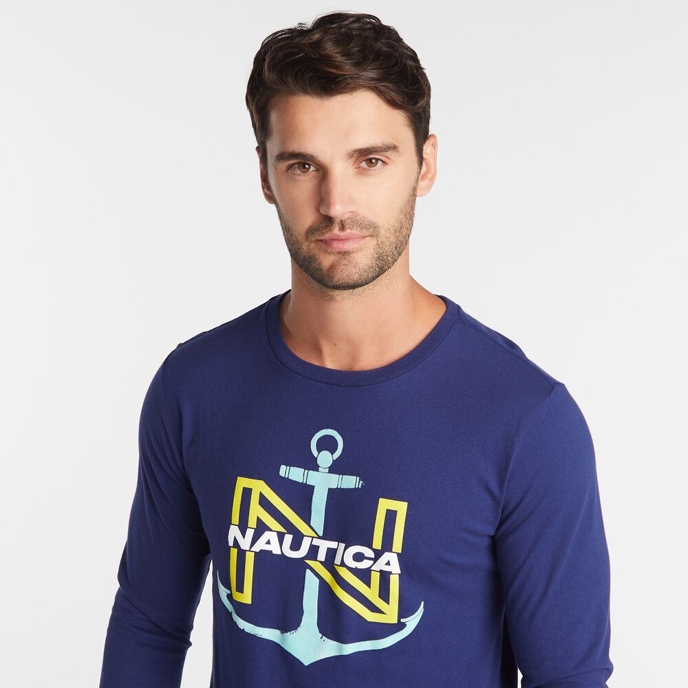 BIG & TALL  N-ANCHOR T-SHIRT,J Navy,large