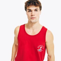 SAILING GRAPHIC TANK,Nautica Red,large