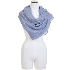 Foil Anchor Stripe Scarf,Peacoat,large