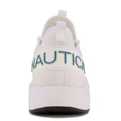 EMBOSSED STRIPED LOGO MESH SNEAKER,Antique White Wash,large