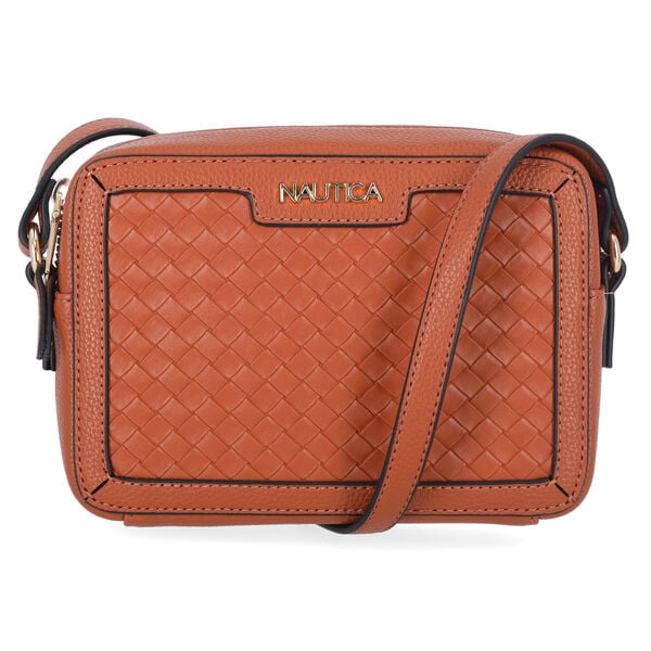 Woven Camera Crossbody Bag