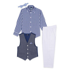 Toddler Boys' Textured Vest Set (2T-4T),Pure Deep Sea Wash,large