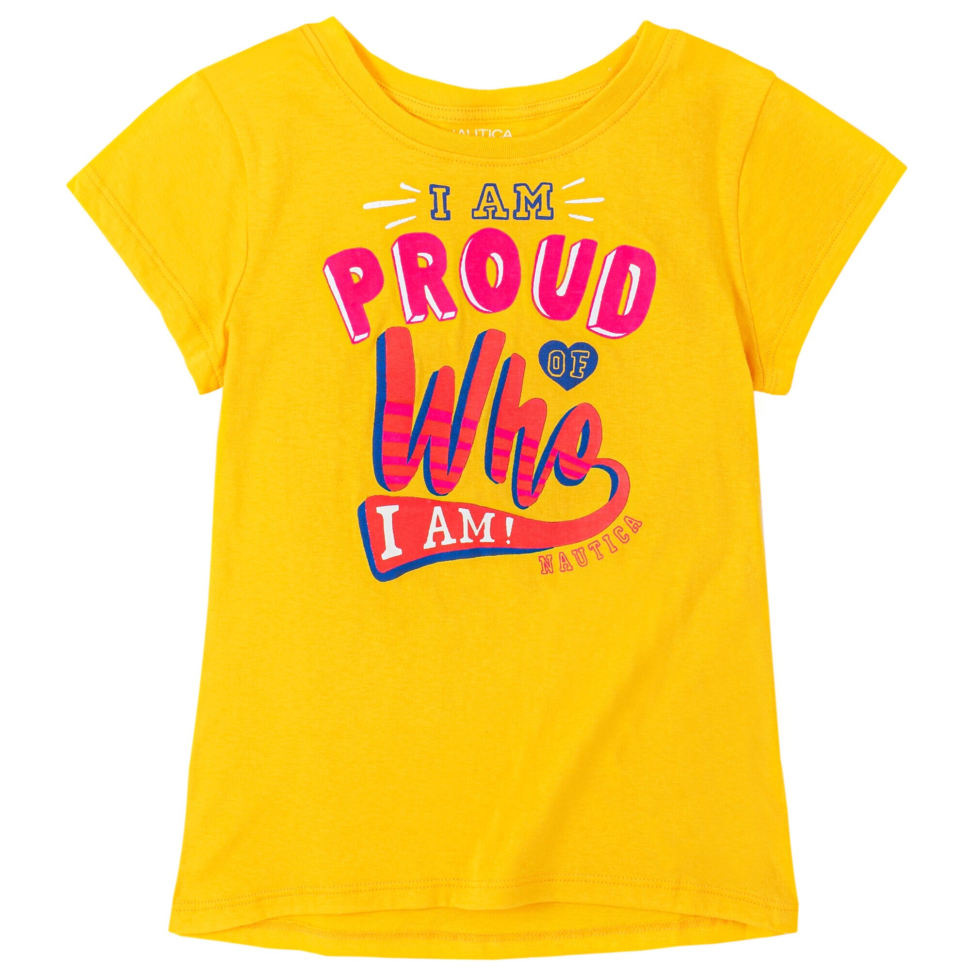 GIRLS' GRAPHIC T-SHIRT (8-20),Gold,large