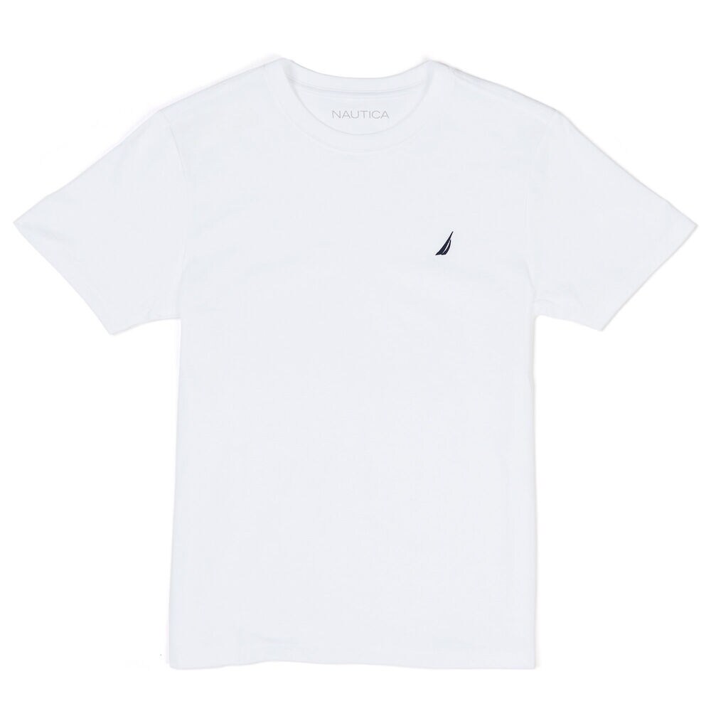 Boys' Coast Anchor Crewneck Solid Tee (8-20),Antique White Wash,large